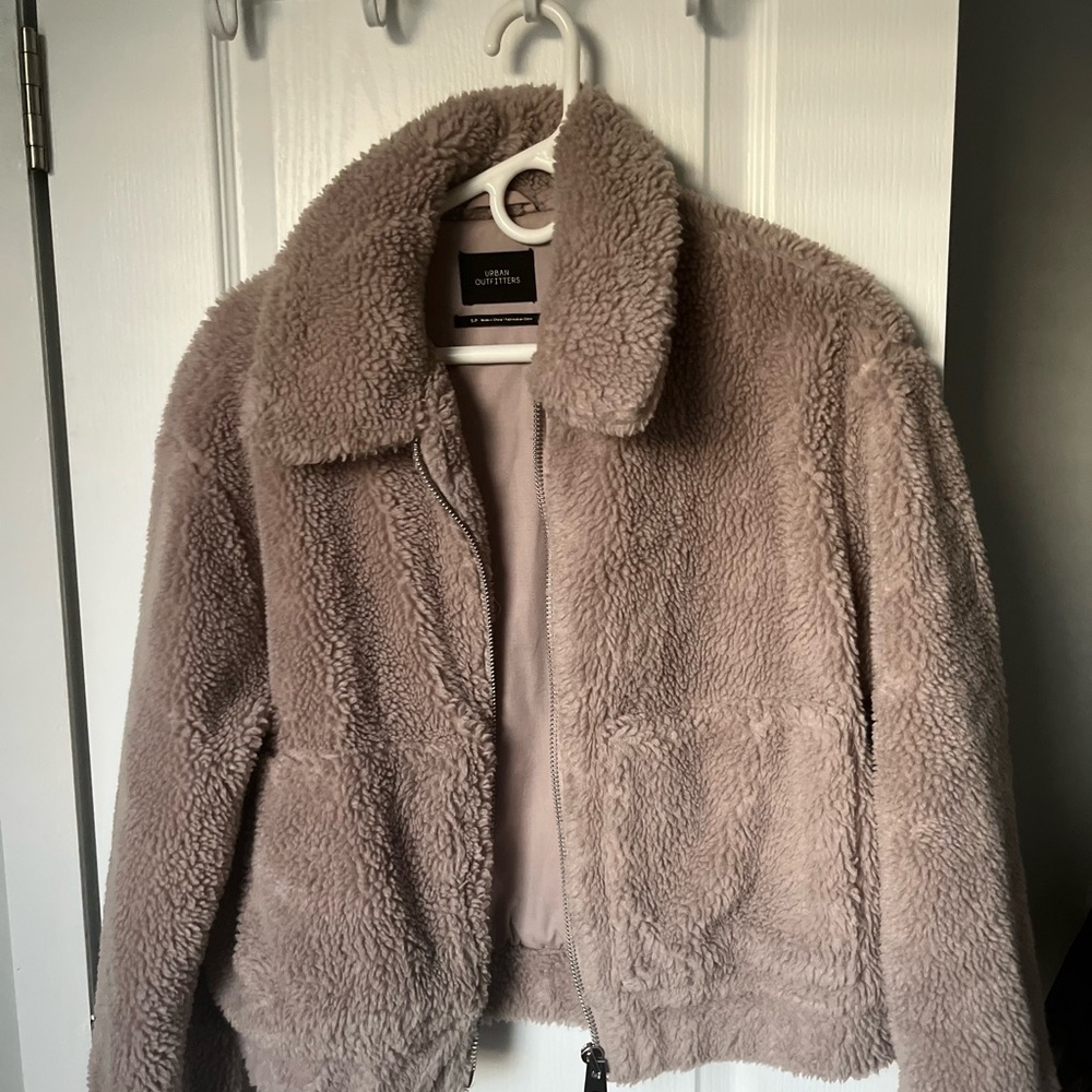 Urban Outfitters Taupe Teddy Jacket